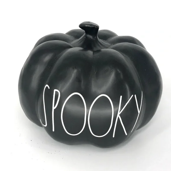 Rae Dunn Spooky Pumpkin Black Halloween Decor Large Letter - Picture 5 of 5